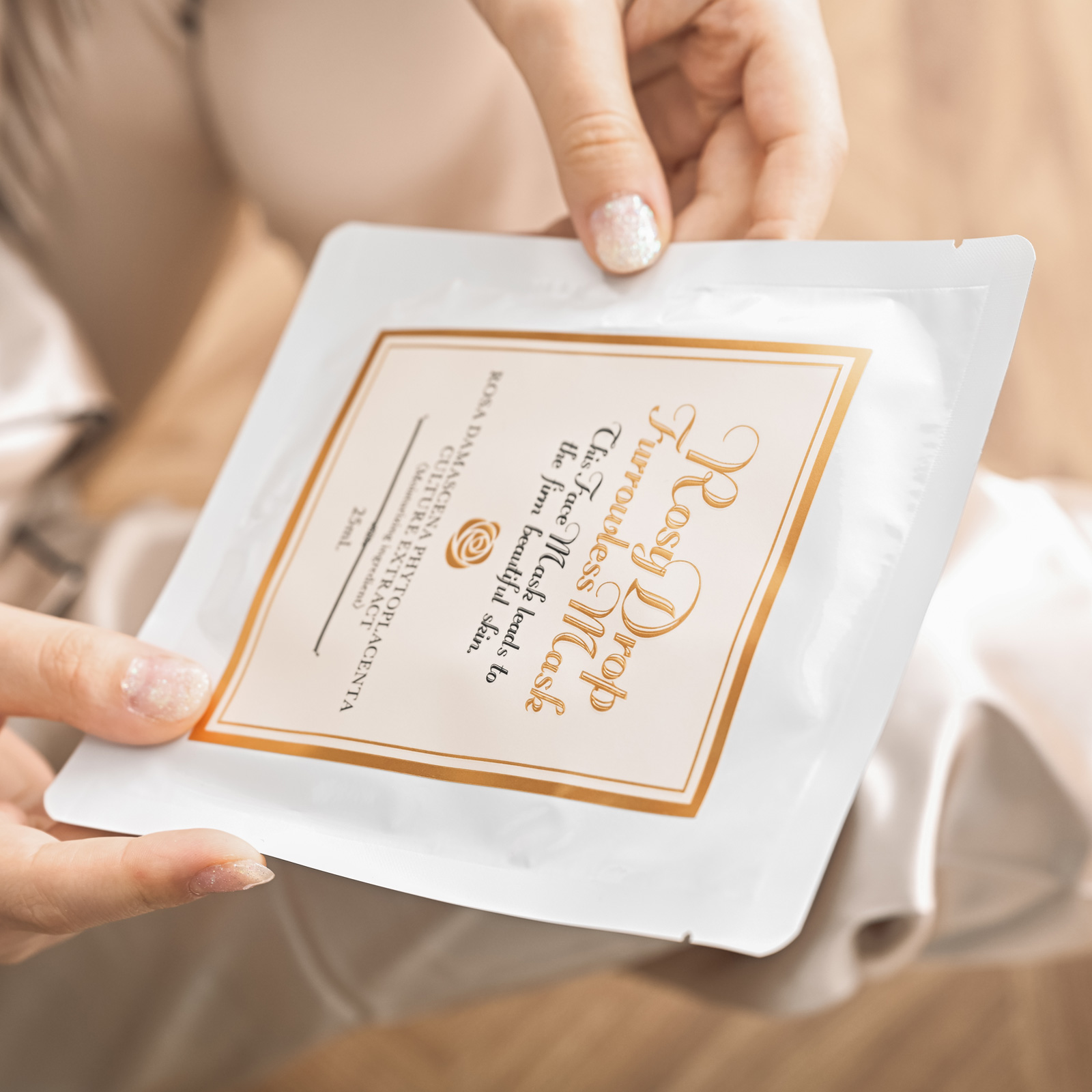 Rosy Drop Furrowless Mask. Омолаживающая маска для лица Капля Розы, 25 мл х 6 шт.