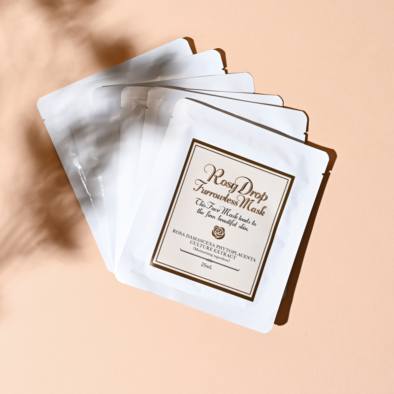 Rosy Drop Furrowless Mask. Омолаживающая маска для лица Капля Розы, 25 мл х 6 шт.