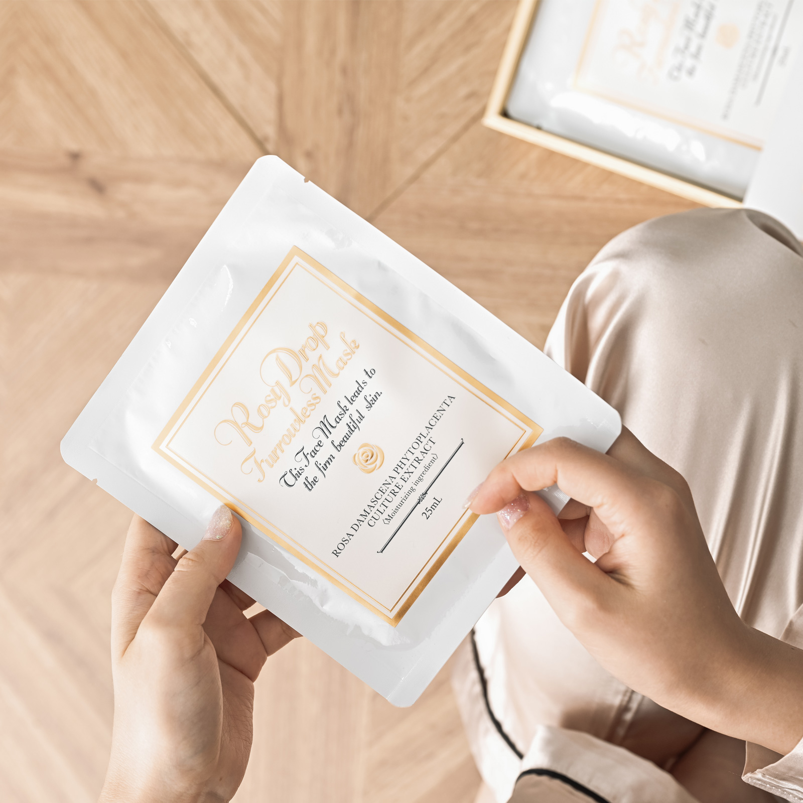 Rosy Drop Furrowless Mask. Омолаживающая маска для лица Капля Розы, 25 мл х 6 шт.