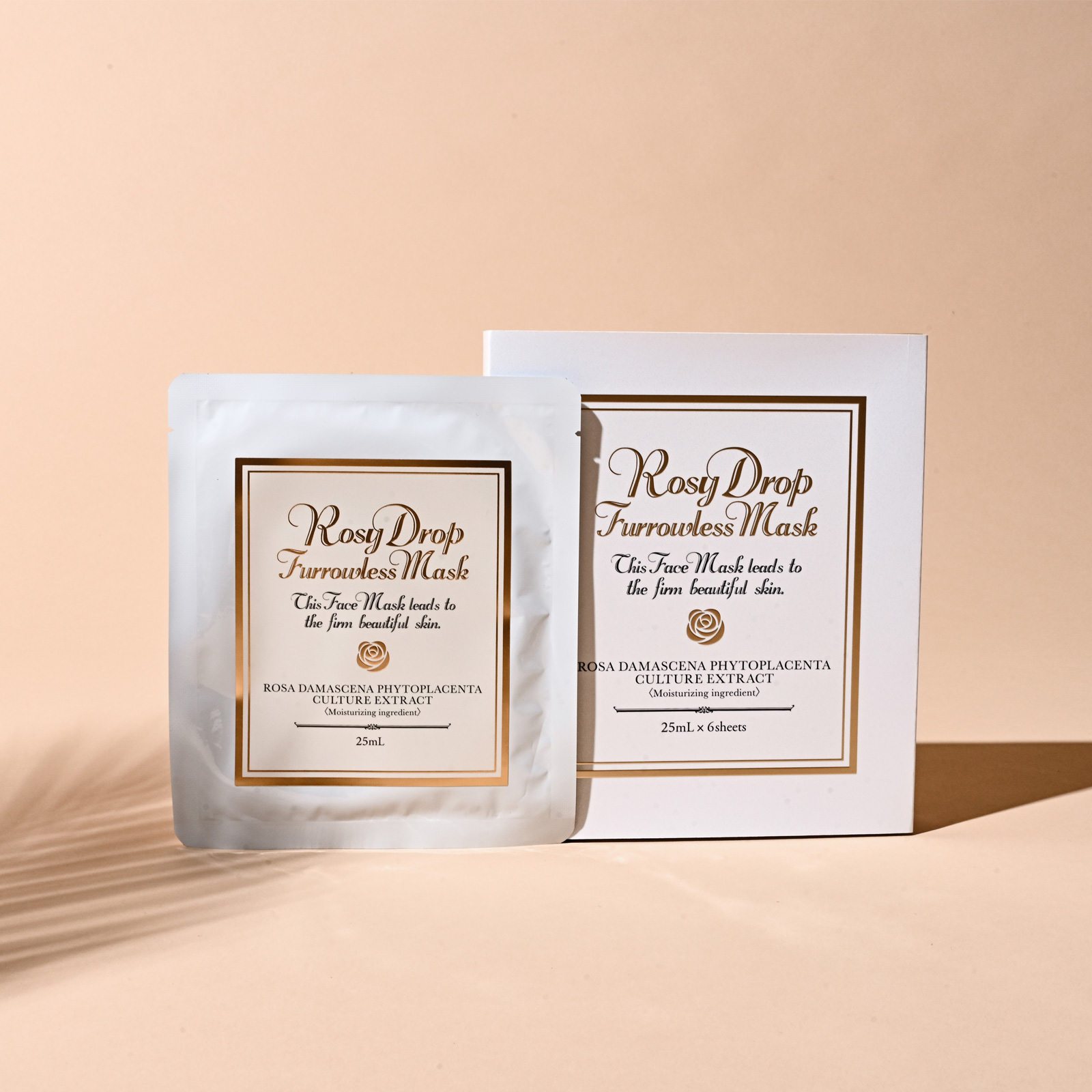 Rosy Drop Furrowless Mask. Омолаживающая маска для лица Капля Розы, 25 мл х 6 шт.