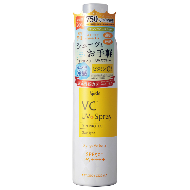 Ajuste VC UV Spray Sun Protect Clear Type SPF 50/PA++++. Спрей Защита от солнца с витамином С Аджаст, 200 г