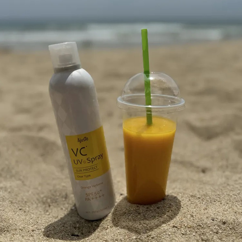 Ajuste VC UV Spray Sun Protect Clear Type SPF 50/PA++++. Спрей Защита от солнца с витамином С Аджаст, 200 г 