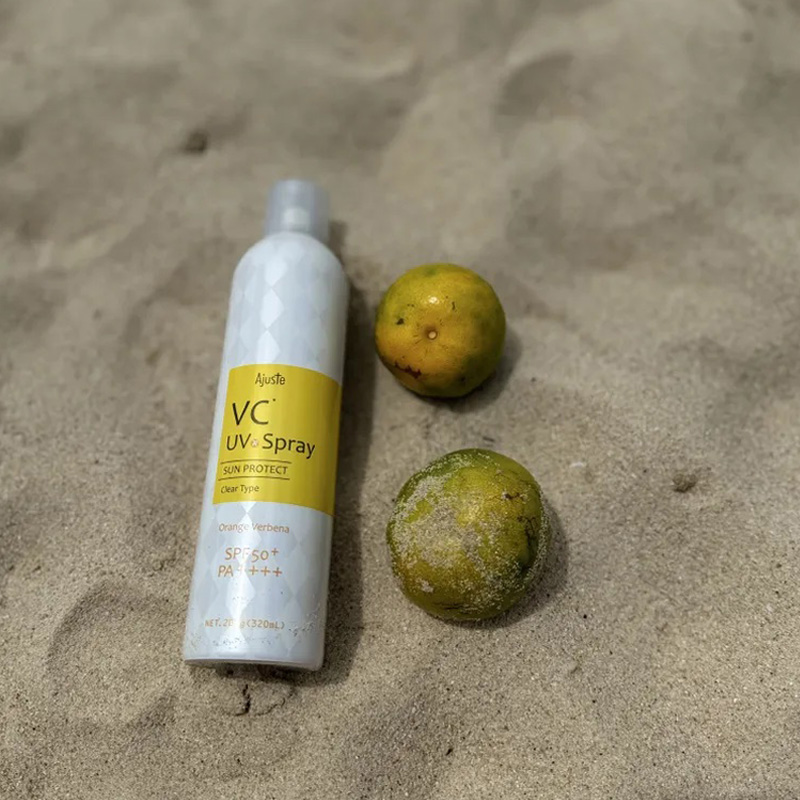 Ajuste VC UV Spray Sun Protect Clear Type SPF 50/PA++++. Спрей Защита от солнца с витамином С Аджаст, 200 г 