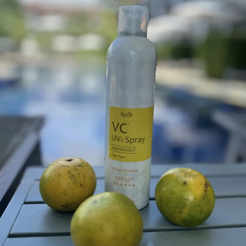 Ajuste VC UV Spray Sun Protect Clear Type SPF 50/PA++++. Спрей Защита от солнца с витамином С Аджаст, 200 г 