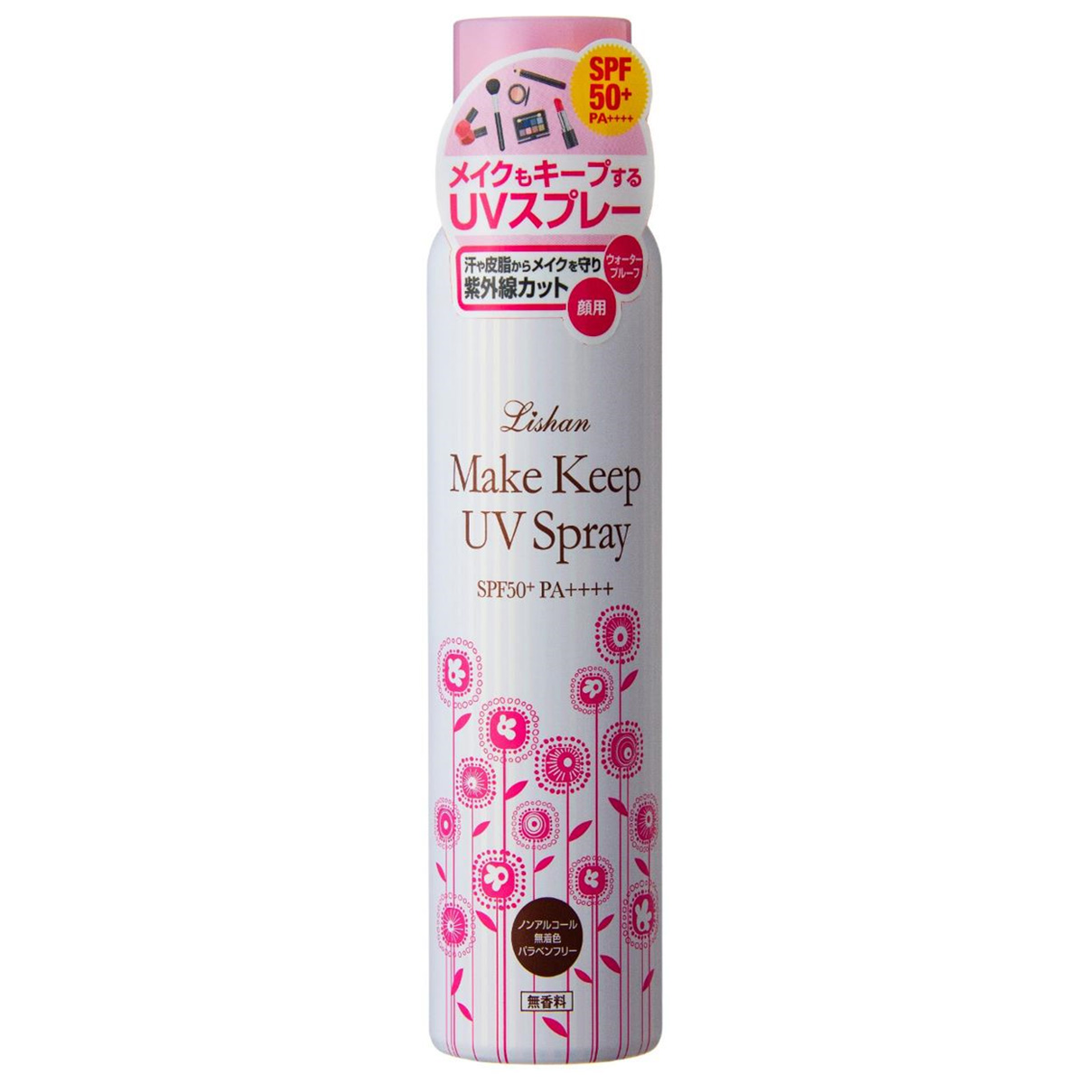 Lishan Make Keep UV Spray SPF 50+ PA++++. Солнцезащитный спрей с эффектом защиты макияжа без запаха Лишан, 100 г