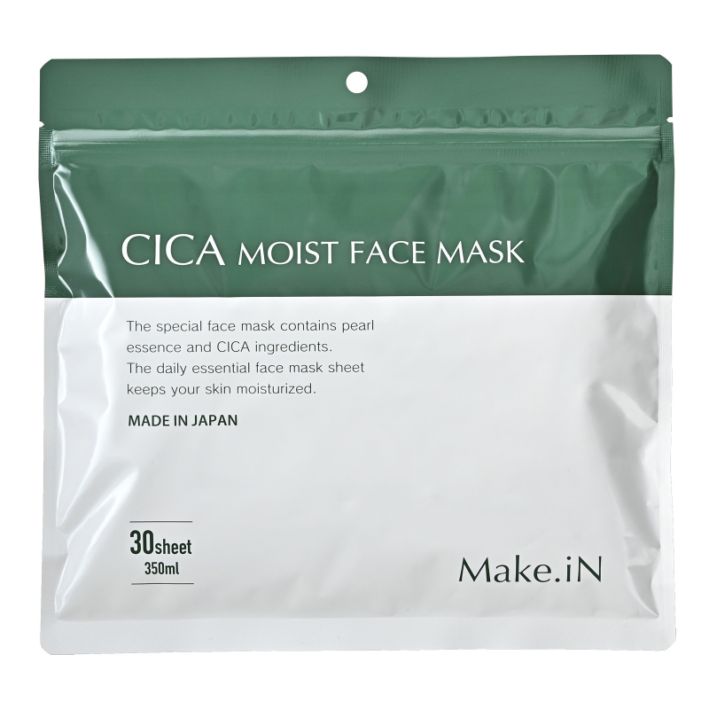 Make.iN CICA Moist Face Mask. Увлажняющая маска для лица CICA (на основе центеллы азиатской) Мейк.иН, 30 шт. (350 мл)