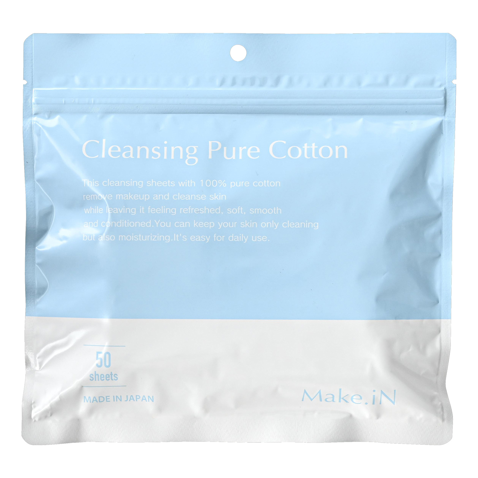 Make.iN Cleansing Pure Cotton. Очищающие салфетки для кожи лица Мейк.иН, 50 шт. (350 мл)