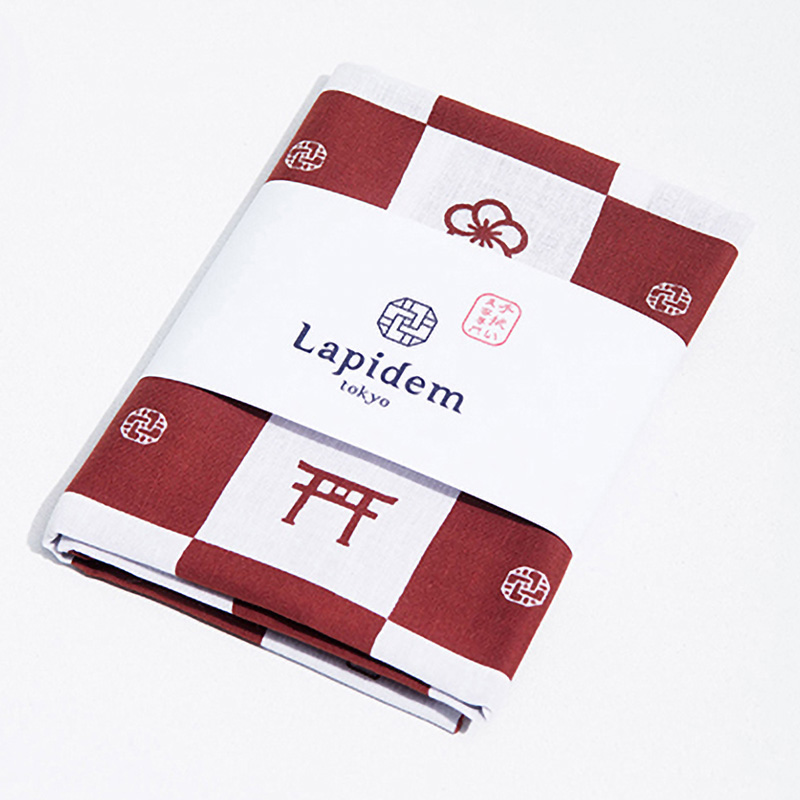 Lapidem Japanese Tenugui (Red). Японские хлопковые салфетки (красные) Лапидем, 34.5х94 см, 1 шт.