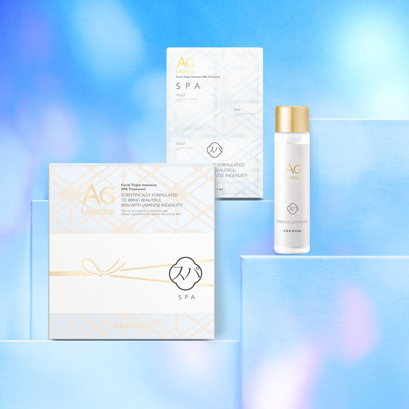 Cocochi AG Facial Triple Itensive SPA Treatment (Essence Cream N, 3 г/Essence Cream Mask, 15 г/Essence Lotion EX, 20 мл). Антивозрастной интенсивный СПА уход тройного действия (набор) Кокочи, 3 продукта