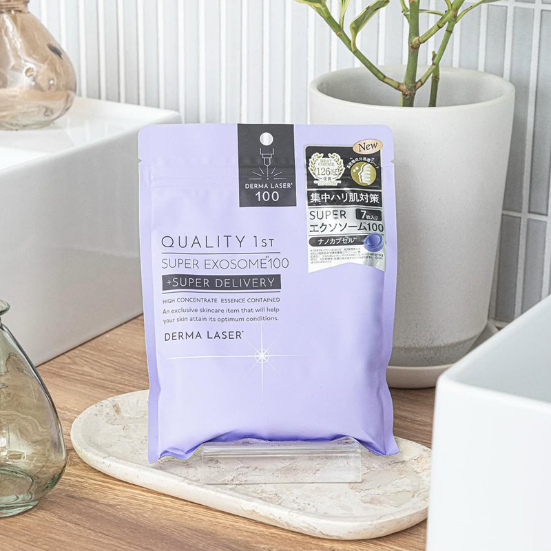 Quality 1st Derma Laser Super Exosome 100. Маска дерма лазер омолаживающая суперэкзосомы 100 Кволити Фест, 7 шт.