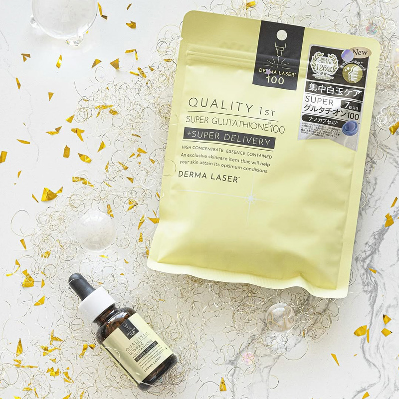 Quality 1st Derma Laser Super Glutathione 100. Маска дерма лазер омолаживающая суперглютатион 100 Кволити Фест, 7 шт.