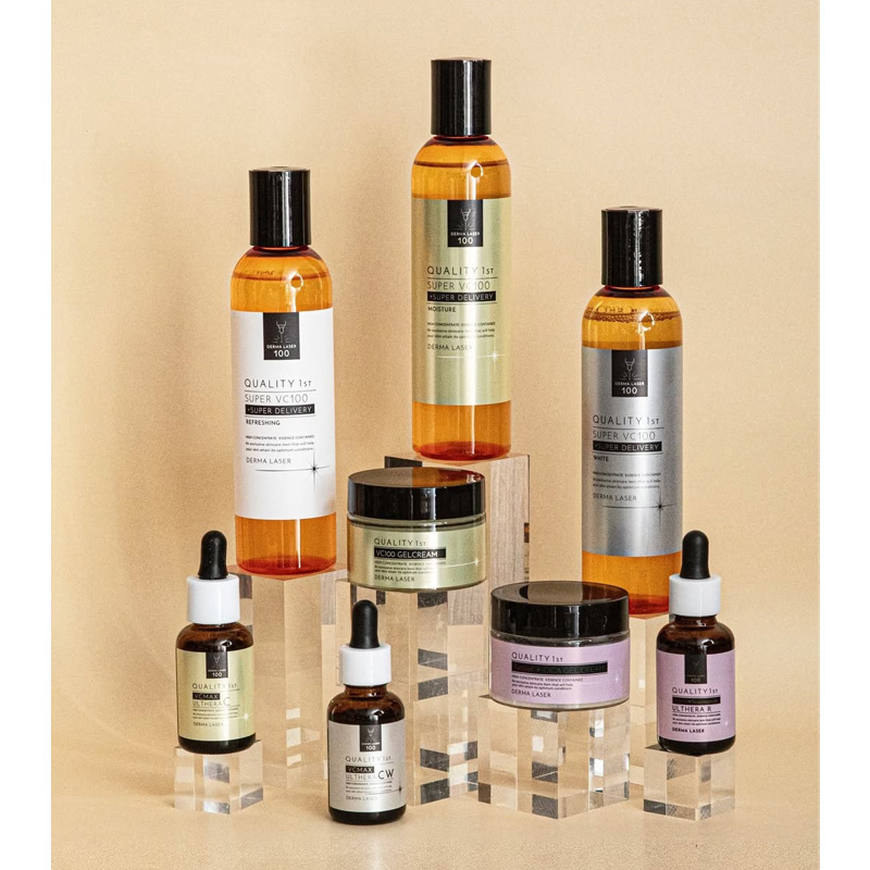Quality 1st Derma Laser VC100 Gel Cream. Крем-гель на основе высококонцентрированного ниацинамида, четырех видов витамина С VC100 дерма лазер для сужения пор Кволити Фест, 80 г