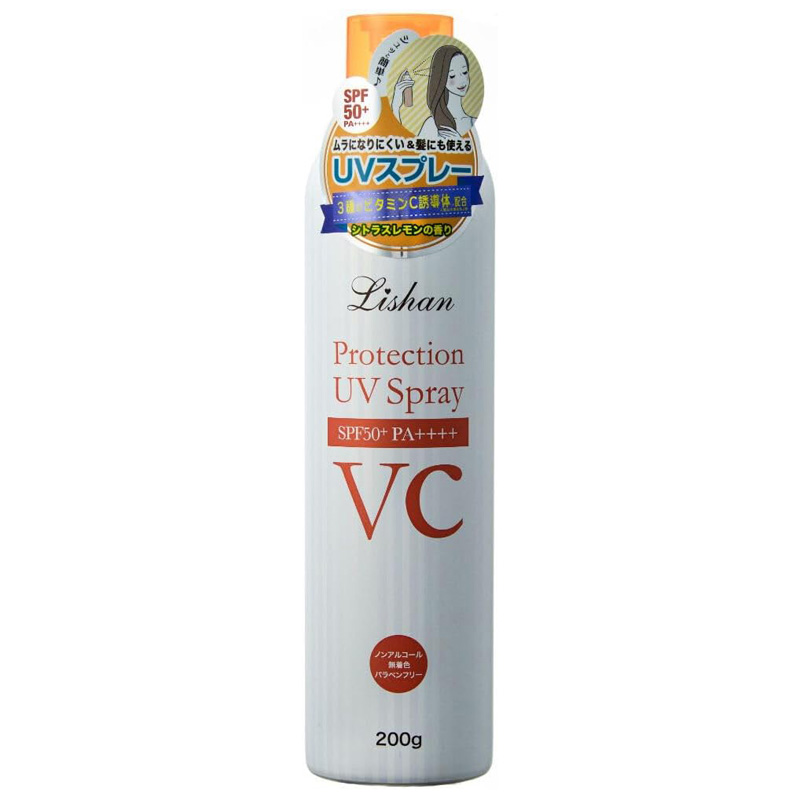 Lishan Protection UV Spray VC SPF 50+ PA++++. Солнцезащитный спрей с витамином С Лишан без запаха, 200 г