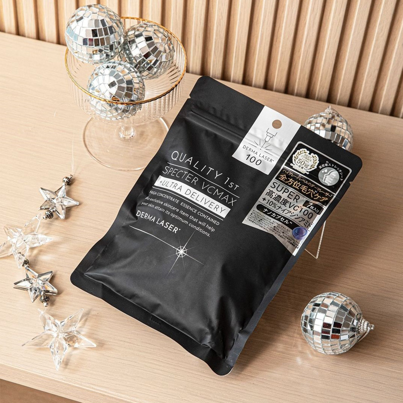 Quality 1st Derma Laser Specter VCMax Z. Маска на основе 5 видов витамина С, ниацинамида и глутатиона, выравнивающая цвет кожи лица, Кволити Фест Дерма Лазер Спектер, 7 шт.