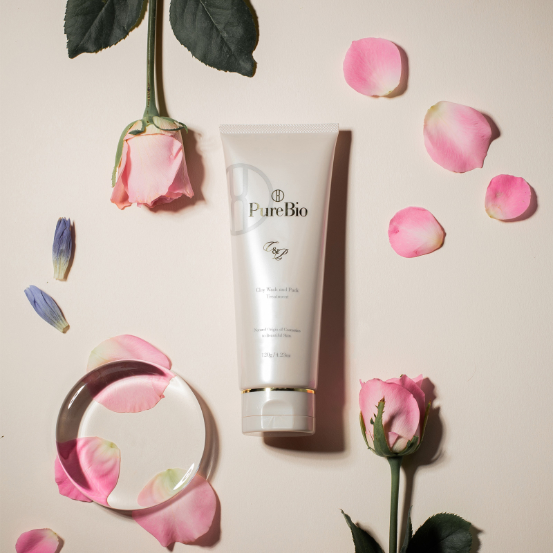 PureBio Clay Wash And Pack Treatment. Очищающая пенка-маска на основе глины Пьюэ Био, 120 г