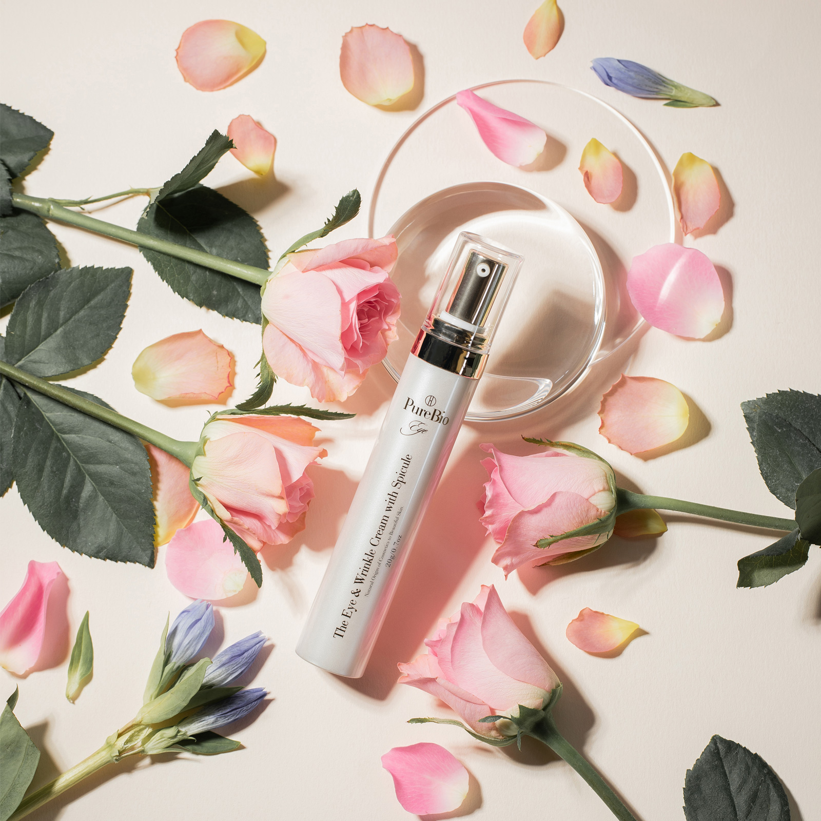 PureBio The Eye&Wrinkle Cream With Spicule. Крем для глаз против морщин со спикулой Пьюэ Био, 20 г