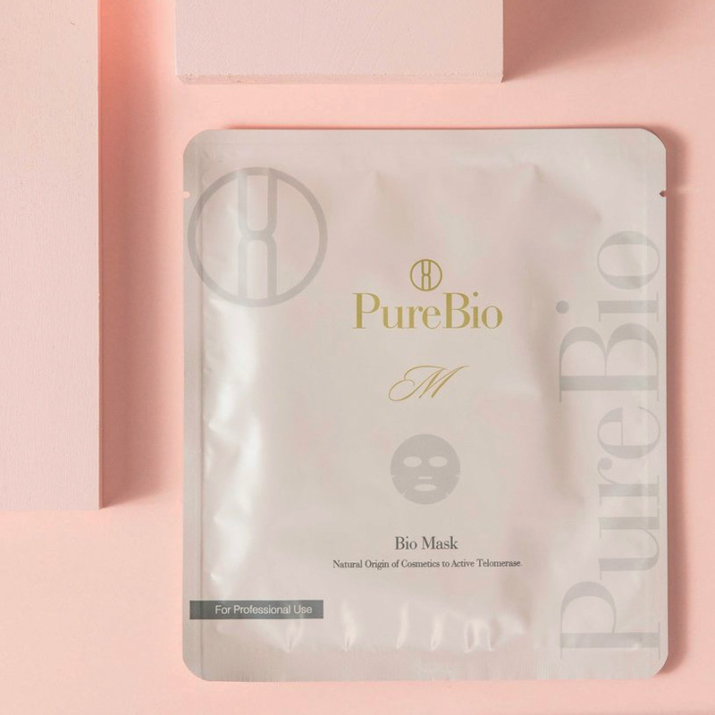 PureBio Bio Mask. Антивозрастная биомаска на основе биоцеллюлозы для лица Пьюэ Био, 30 мл х 4 шт.