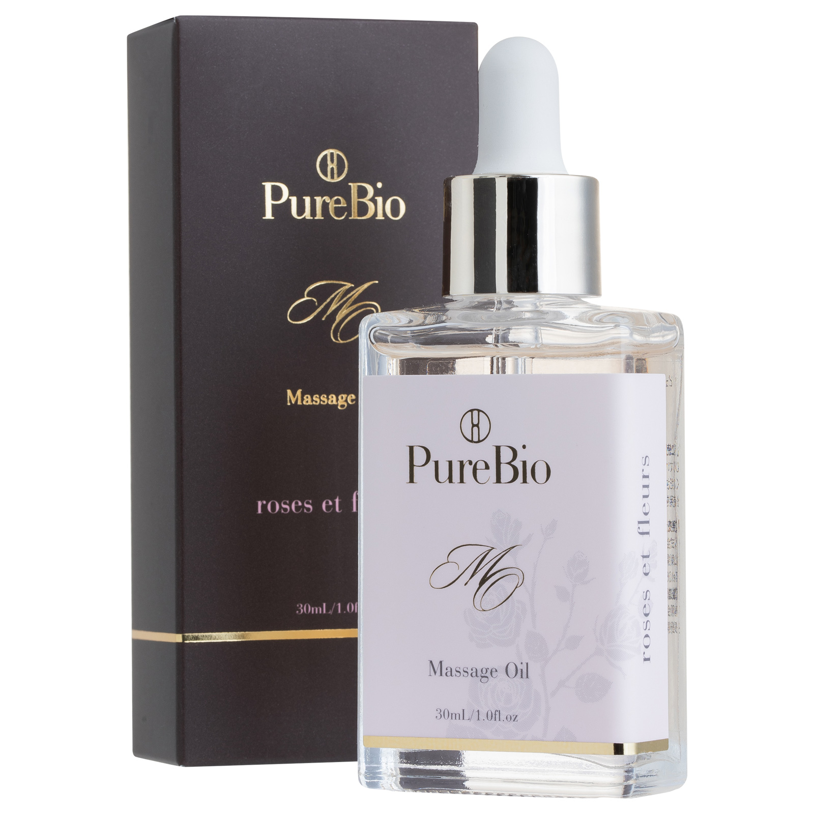PureBio Massage Oil Roses Et Fleurs. Массажное масло «Розы и цветы» Пьюэ Био, 30 мл