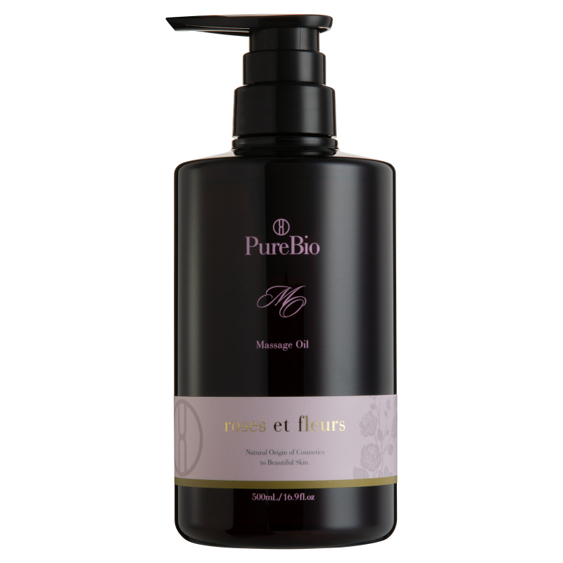 PureBio Massage Oil Roses Et Fleurs. Массажное масло «Розы и цветы» Пьюэ Био, 500 мл