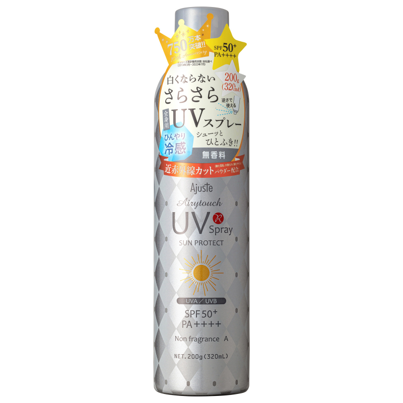 Ajuste Airytouch UV Spray Sun Protect Non Fragrance A SPF 50+ PA++++. Солнцезащитный спрей Аджаст Эйритач, 200 г (320 мл)