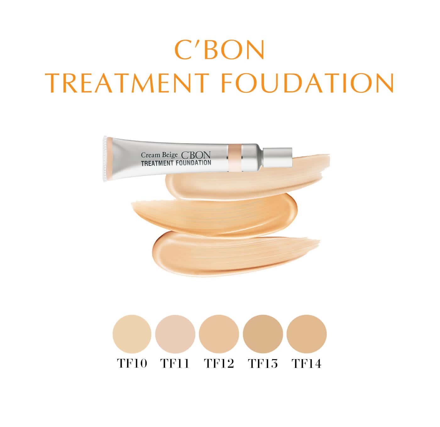 C'BON Treatment Foundation Cream Beige. Тональный крем СБОН, TF10 бежевый, 30 г