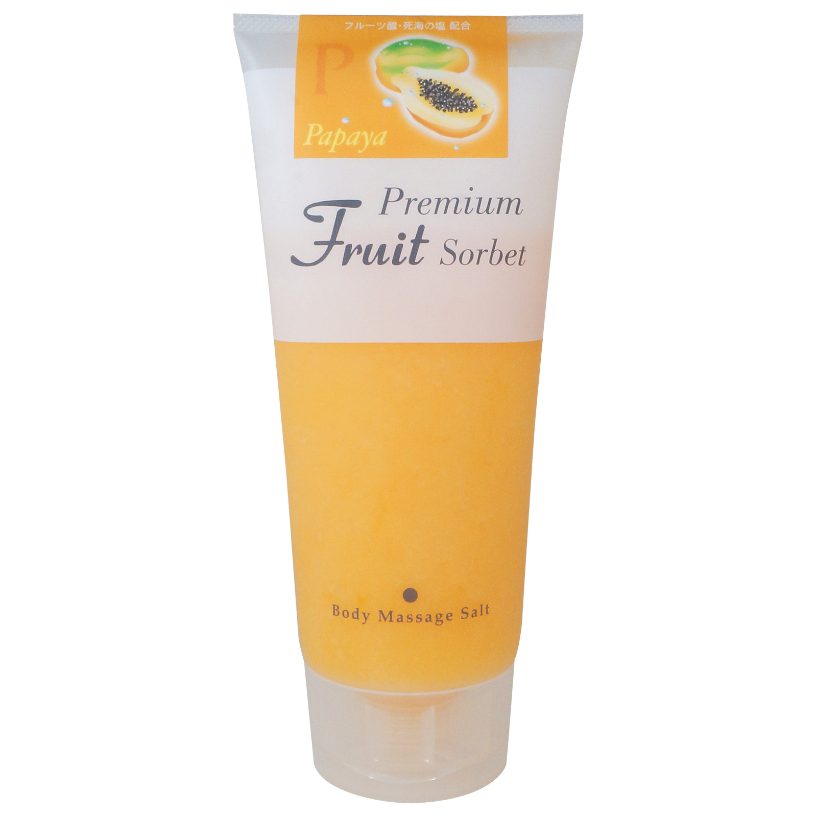 Cosmepro Premium Fruit Sorbet Body Massage Salt Papaya. Премиальный фруктовый скраб-сорбет для тела на основе соли «Папайя» Космепро, 500 г