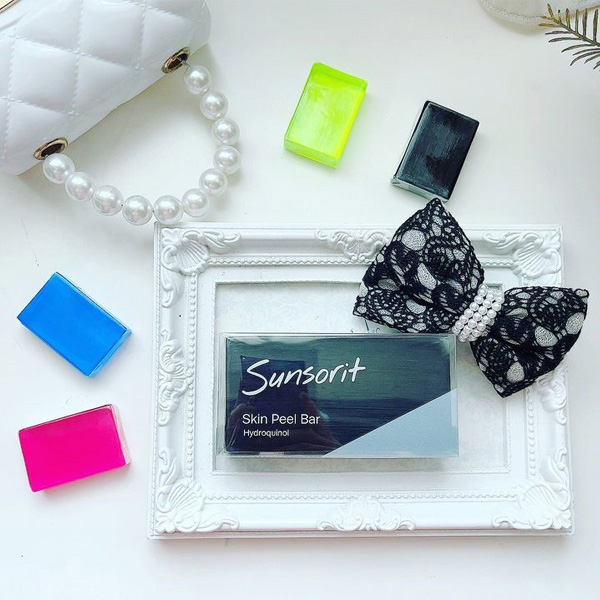 Sunsorit Skin Peel Bar Black Mini. Очищающее твердое мыло «Черное» Сансорит, 15 г