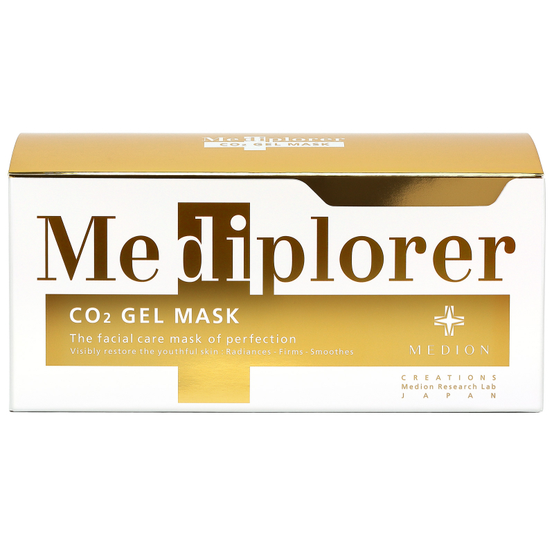 Mediplorer CO2 Gel Mask. Гелевая маска СО2 для лица Медиплорер, гель 26 г x 6 шт., порошок 1.6 г x 6 шт., чашка и шпатель